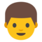 Man emoji on Google